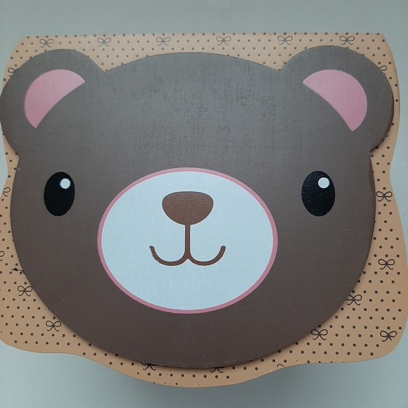 Girl's Bear Wooden Jewelry Box - Picture 9 of 10
